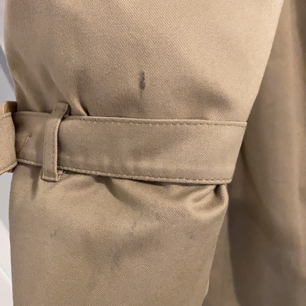 Vintage 80s London Fog Belted Trench Coat Size 6p Removable Inner Wool Lining - Picture 8 of 16